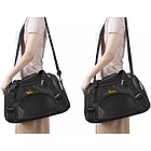 Сумка-перенесення для собак або кішок - Purlov Польща (з наплечним ременем) чорний, фото 5