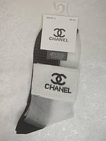 Носки женские Chanel (36-41) сетка летний вариант черный с белый
