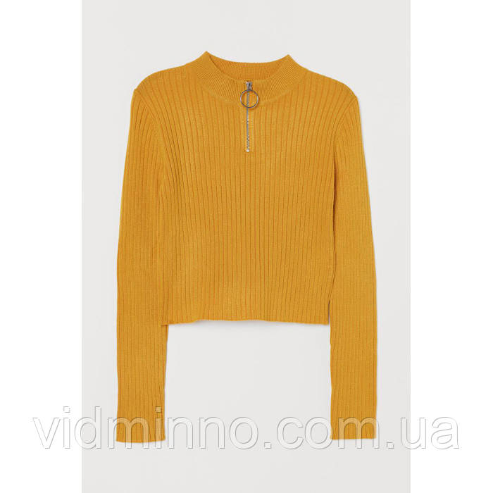 Дитячий укорочений однотонний светр джемпер H&M для дівчинки р.158/164 - 12-14 років /86312/