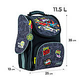 Рюкзак шкільний каркасний Kite Education Hot Wheels 35x25x13 см 11.5 л чорний (HW24-501S), фото 3