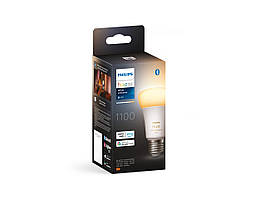 Philips Hue Лампа розумна E27, 11W(60Вт), 2200K-6500K, Tunable white, ZigBee, Bluetooth, димування