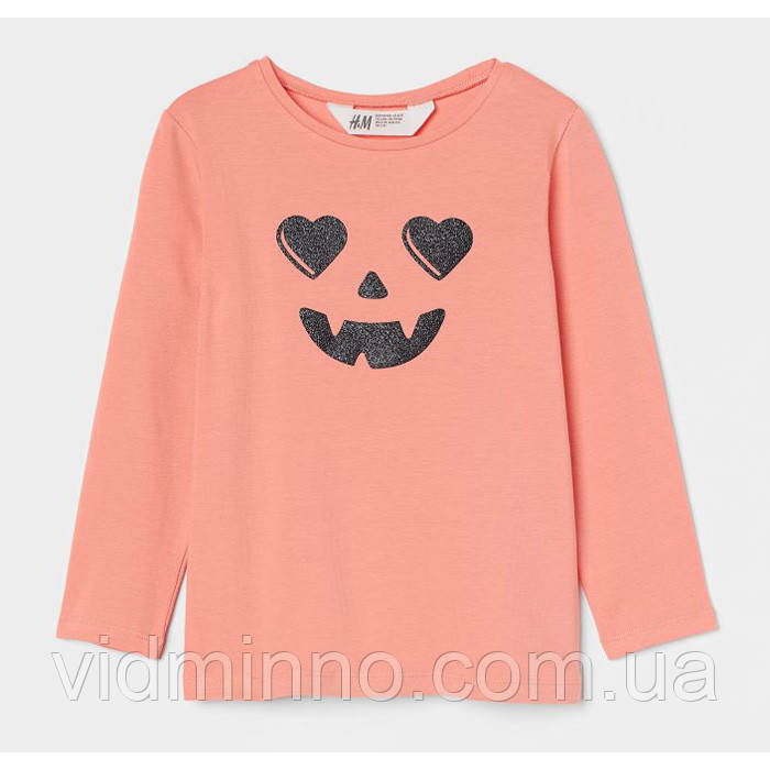 Дитяча кофта лонгслів Гарбуз H&M для дівчинки р.98/104 - 2-4 роки /40912/