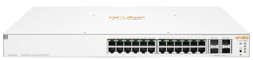 HP Комутатор HPE Aruba Instant On 1930, 24xGE, 4x1/10GE SFP ports, 195W PoE Class 4, LT Warranty