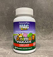NaturesPlus, MagKidz, магний для детей Animal Parade, вишня, 90 жевательных таблеток в виде животных