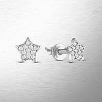 Срібні сережки пусети Зірка без бирки