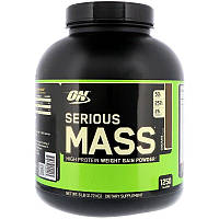 Висовуглеводний гейнер "Serious Mass" Optimum Nutrition, полуниця, 2700 г