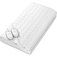 Beurer Електропростирадло 150*140см, 2х60Вт, 3 режими, для двох осіб, фліс, білий