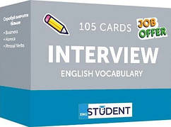 Картки для вивчення англійських слів «105 карток. Interview English Vocabulary». Автор - English Student