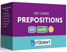 Картки для вивчення «105 Cards. Prepositions». Автор - English Student