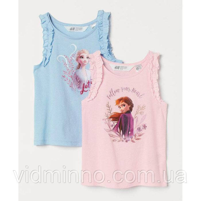 Набір дитячих майок безрукавок Frozen H&M на дівчинку 6-8 років - р.122-128 / 38400