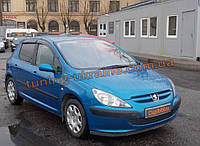 Дефлекторы окон (ветровики) COBRA-Tuning на PEUGEOT 307 SD 5D 2001-2008