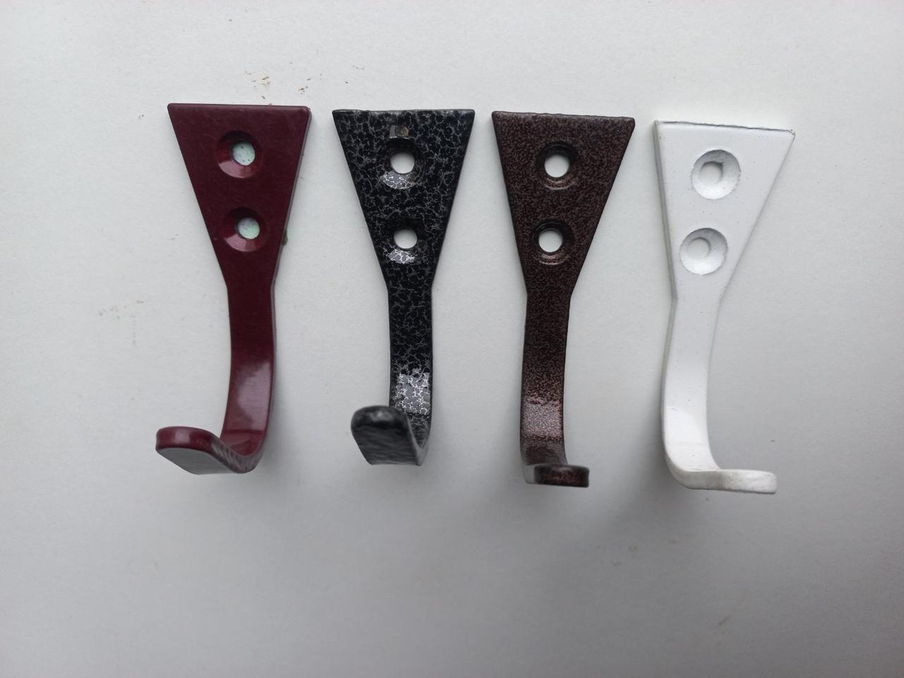 Гачок металевий крашений 60*25*2 мм (різні кольори)