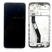 Дисплей Xiaomi Redmi 8, Redmi 8A з сенсором та рамкою (Оригінал з розбору) Black (вигнутий) (БУ)