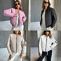 Жіноча весняна куртка Бомбер S, М, L, XL, 2XL біла,чорна, рожева , беж