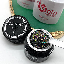 Декоративний гель-глітер для дизайну нігтів Crystal Gel Milano, No05