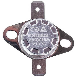 Термостат для конвекторного обігрівача KSD302 250V 16A 70°C, фото 3