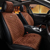 Накидки на передні сидіння авто Elegant Milano EL 700 316 з алькантари коричневого кольору