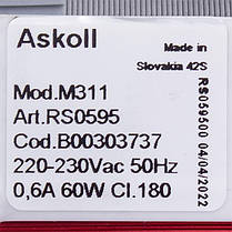 Насос циркуляційний для посудомийної машини Indesit, Ariston M312 Askol 60W C00303737, фото 3