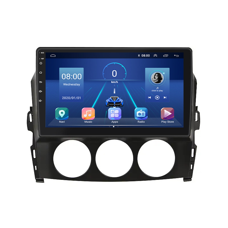 Штатна магнітола Lesko для Mazda MX-5 III (NC) Рестайлінг 2008-2015 екран 9" 4/64Gb 4G Wi-Fi GPS Top 2шт