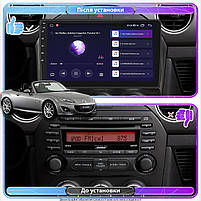 Штатна магнітола Lesko для Mazda MX-5 III (NC) Рестайлінг 2008-2015 екран 9" 4/64Gb 4G Wi-Fi GPS Top 2шт, фото 3