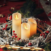 Набір Cclife з 3 світлодіодних свічок з дистанційним керуванням, функцією таймера