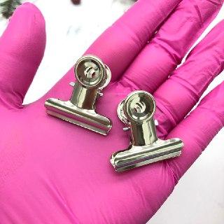 Прищіпка для затискання нігтів металева велика