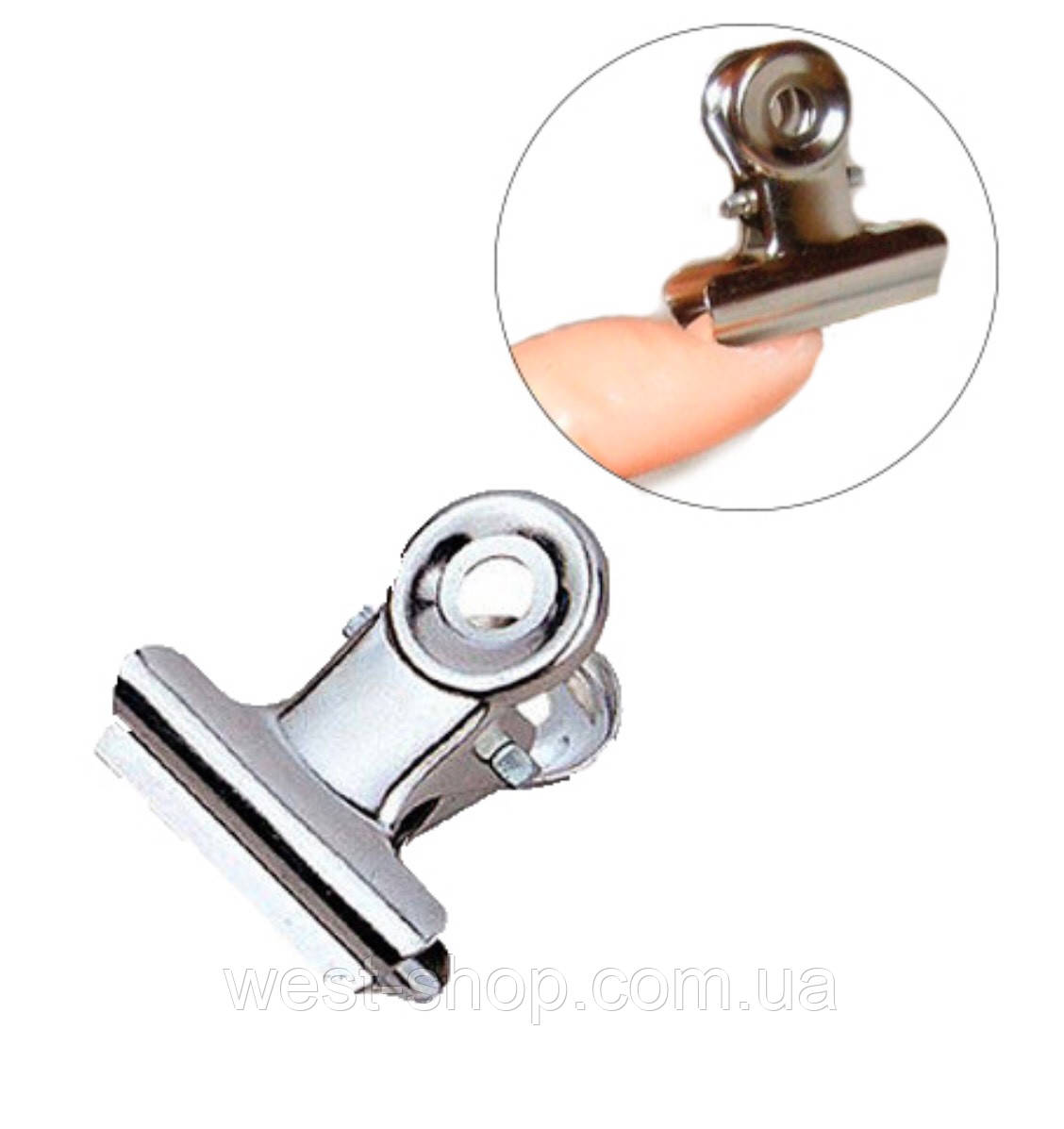 Прищіпка для затискання нігтів металева маленька