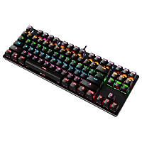 Клавіатура ігрова провідна USB TRY HJK919 Blue switch TKL (87 keys) механіка з RGB LED чорна
