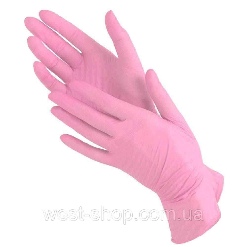 Рукавички нітрилові Nitrylex Care365 рожеві, S
