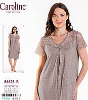 Элегантная ночная сорочка из вискозы большого размера 6 XL. 7 XL. . Caroline. Удобная ночная женская сорочка