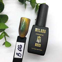 Гель-лак Milano Cat Eyes 5D No06B, 8 мл