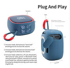 Bluetooth-колонка TG659, з функцією speakerphone, радіо, black, фото 4