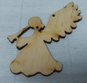 Підвіска Ангел з трубою-2, 7см, фото 1