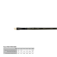 Кисть синтетика угловая Rosa Terra 1608A №2 длинная ручка