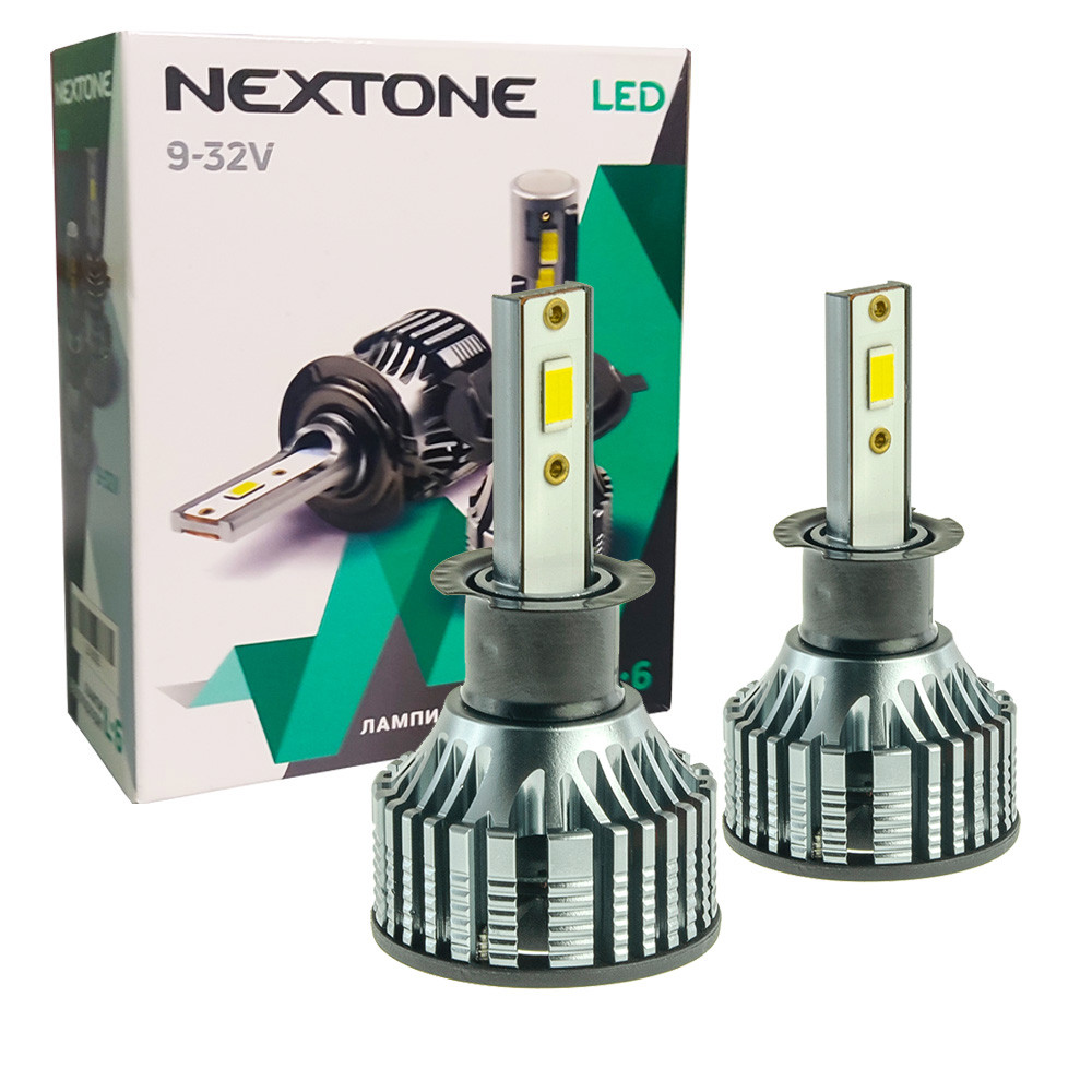 Лампа світлодіодна для фар NEXTONE LED L6 H3 5500K 7000LM 2 шт комплект, фото 1