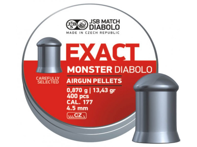 Пули JSB Exact Monster Diabolo, 0,87 г. 4,52 мм (400 шт.)