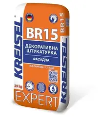 Мінеральна штукатурка Kreisel BR15 / P100 "баранець" 1,5 мм Edelputz Mineralisch (25 кг) Крайзель