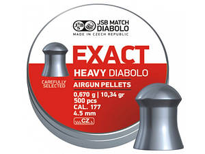 Кулі JSB Diablo Exact Heavy, 0,67 г. 500 шт. (4.52 мм)