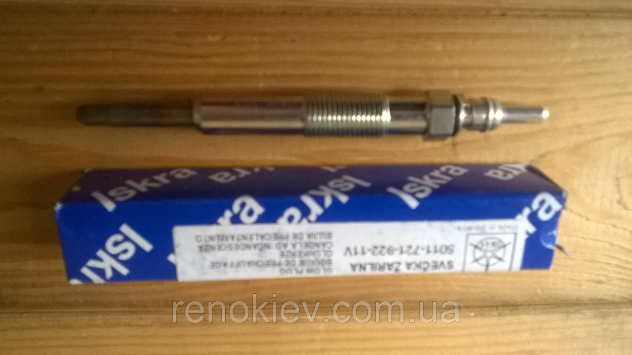 Свеча накала Renault Kangoo Kubistar 1,9D 11V ( под колпачек)(11721922)