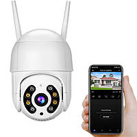 Уличная поворотная Wi-Fi ip камера видеонаблюдения PTZ Outdoor Camera 3MP / Видеонаблюдение для дома