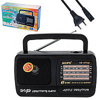 Радиоприемник портативный KIPO KB 409, Черный / Компактный радио приемник / FM радио