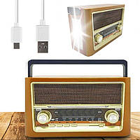 Портативный радиоприемник USB на аккумуляторе 1200mAh, 5 Вт, Everton RT-321 / FM радио с фонариком и Bluetooth