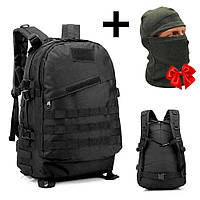 Тактический штурмовой рюкзак на 40 л, M11 (50x40x20 см) Черный US Army + Подарок Балаклава / Армейский рюкзак