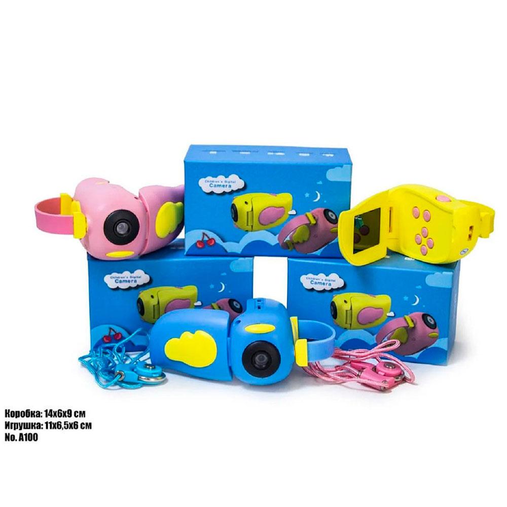 Детский фотоаппарат Kids Camera DV-A100, Голубой / Аккумуляторная видеокамера для детей / Цифровая мини камера - фото 10 - id-p2118406114