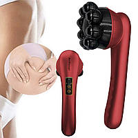 Многофункциональный ручной магнитный массажер с подогревом для всего тела Magnetic Heat Massager Красный