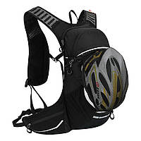 Велосипедный рюкзак на 16 л с отделением для шлема 48х30х14 см, Черный / Велорюкзак