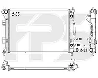 Радиатор охлаждения Hyundai Elantra MD 11-14, i30(12-18) АКПП, бенз. ((ШАБЛОН))
