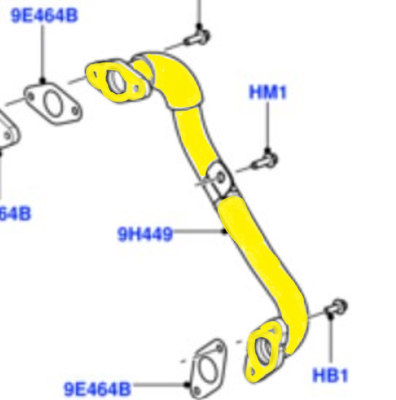 Трубка EGR LR004529 Land Rover з нержавіючої сталі