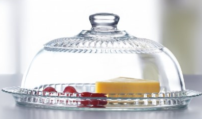 Блюдо з кришкою Cheese platter 270мм Luminarc V6859 скляний