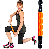 Роликовий масажер палиця 43 см Muscle Roller Stick, GymBeam / Масажний валик-качалка для масажу спини та тіла